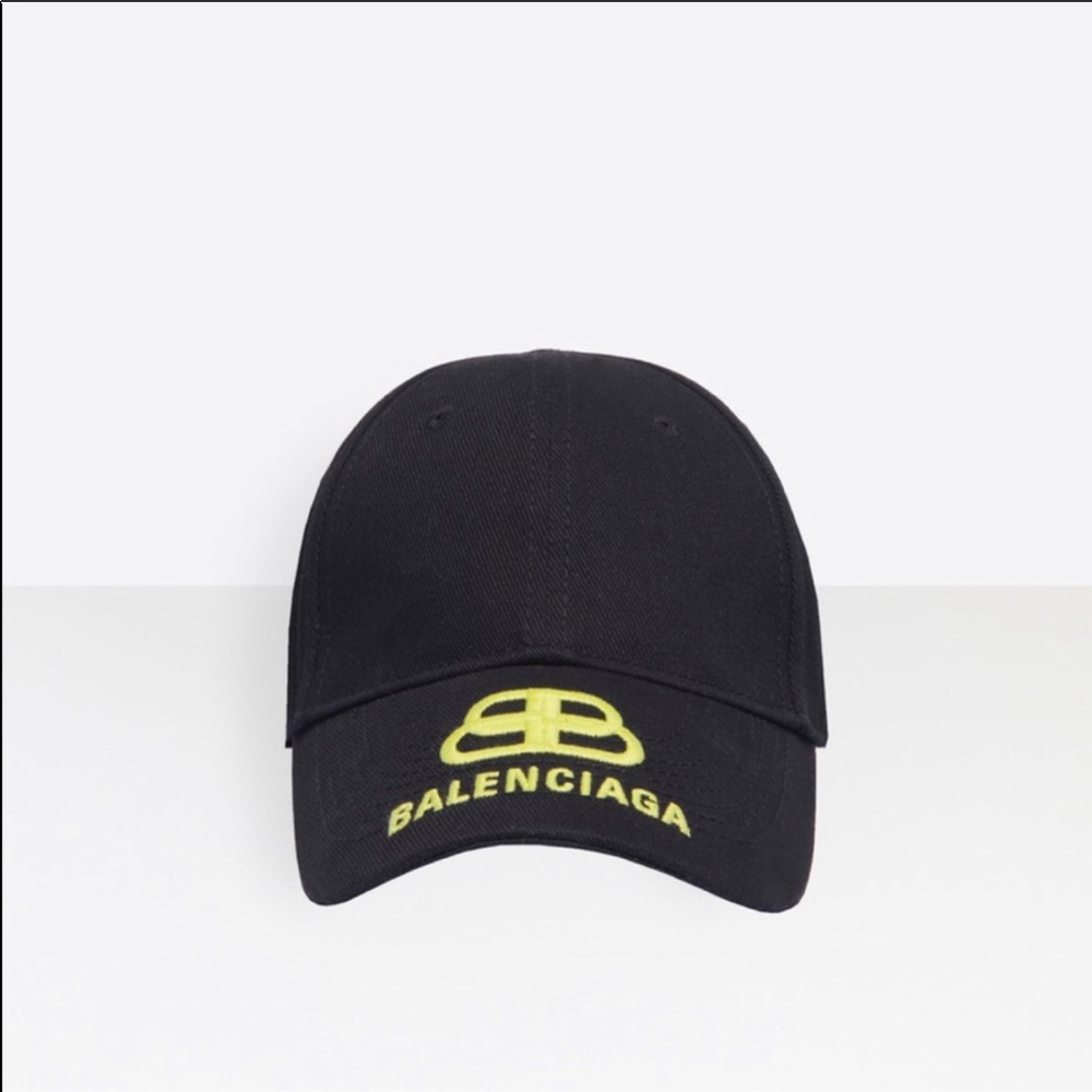 Authentic Balenciaga Unisex Black Baseball Hat